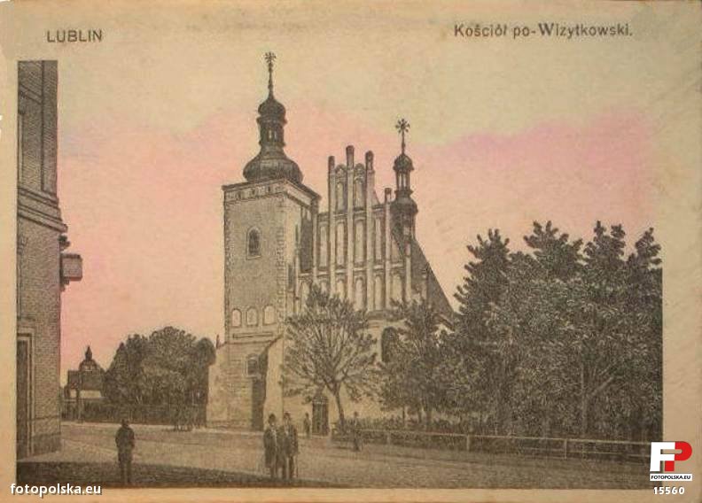 Widok na kościół – zdjęcie historyczne