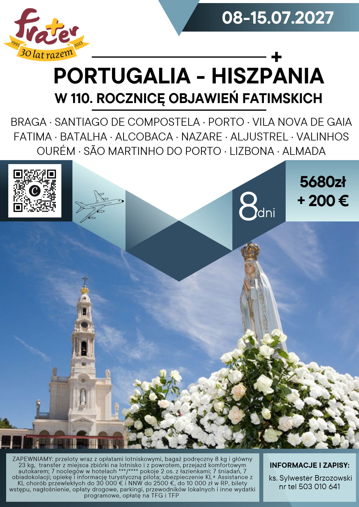 Zapraszamy na pielgrzymkę do Hiszpanii i Portugalii w lipcu 2027